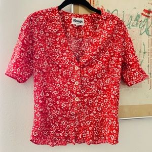 Rouje red blouse - excellent condition